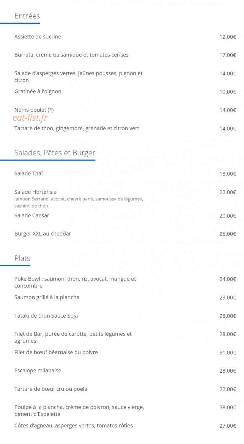 L'Hortensia — carte page 1