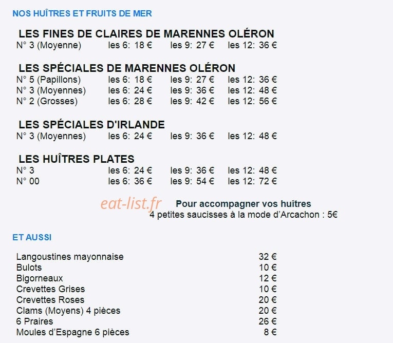 L'Huitrier — carte page 1
