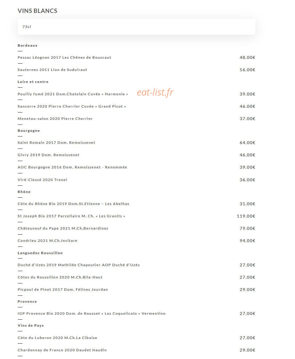 La Cantine de Quentin — carte page 11