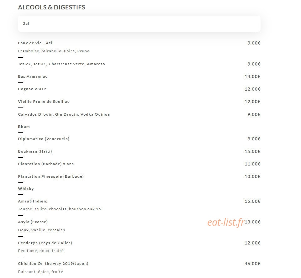 La Cantine de Quentin — carte page 6