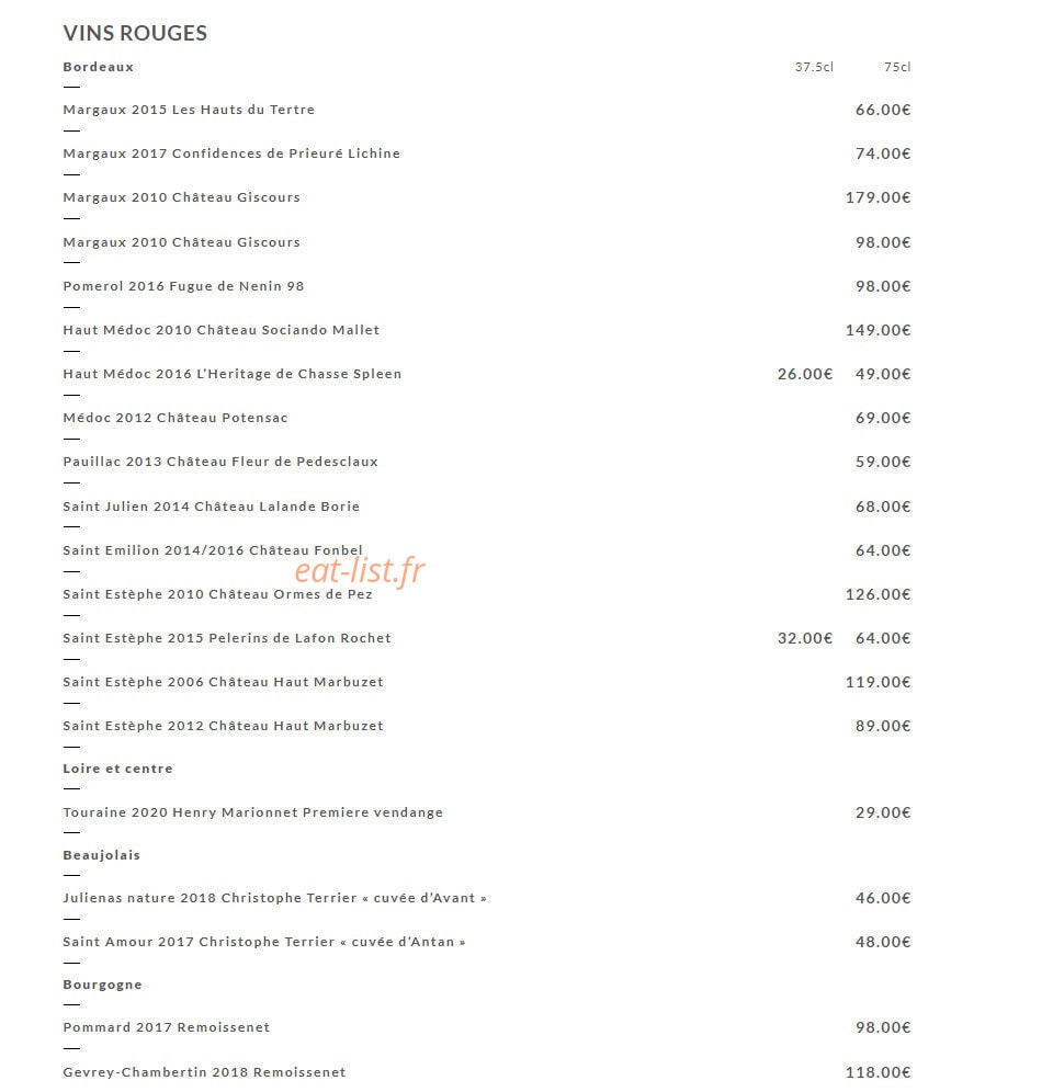 La Cantine de Quentin — carte page 9