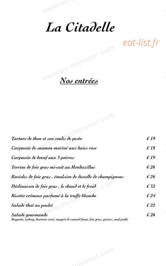 La Citadelle — carte page 3