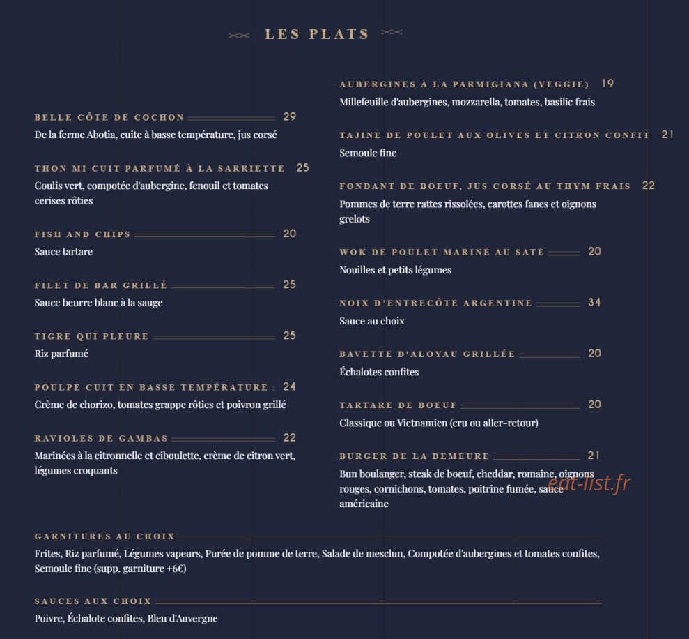 La Demeure Monceau — carte page 2