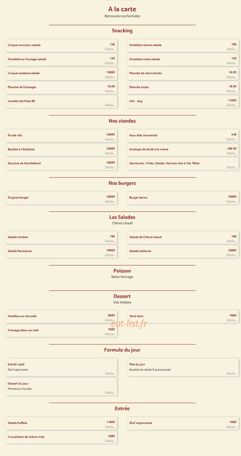 La Lanterne — carte page 1