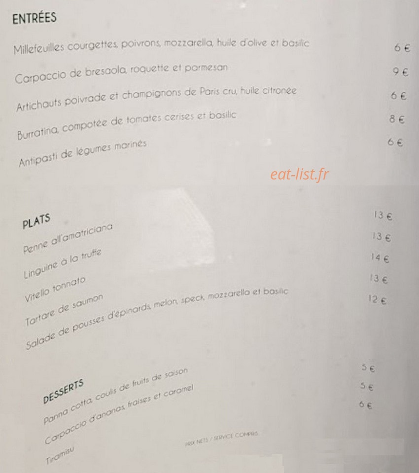 La mélangerie — carte page 1