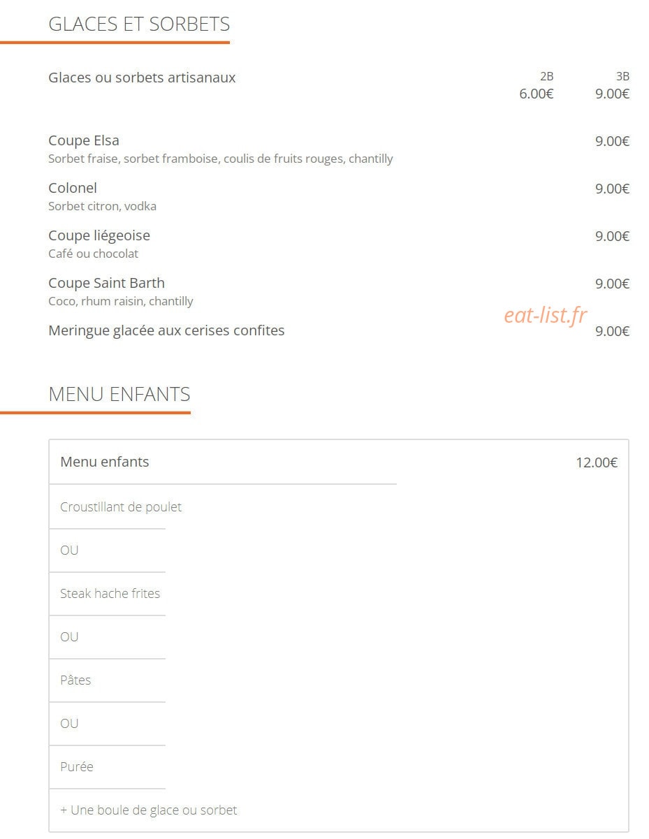 La Table des Ternes — carte page 6