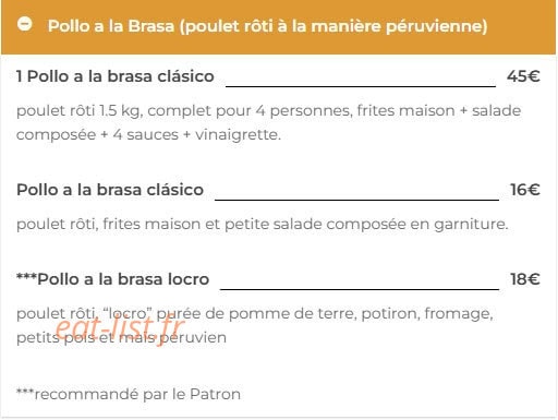 Latino Gourmand — carte page 2