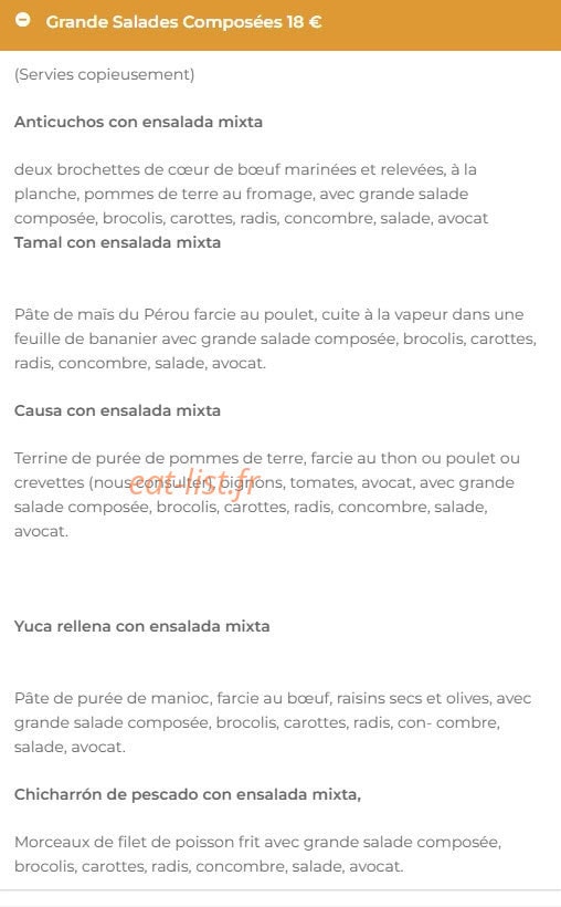 Latino Gourmand — carte page 6