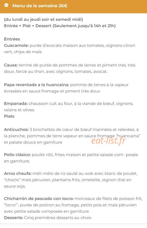 Latino Gourmand — carte page 9