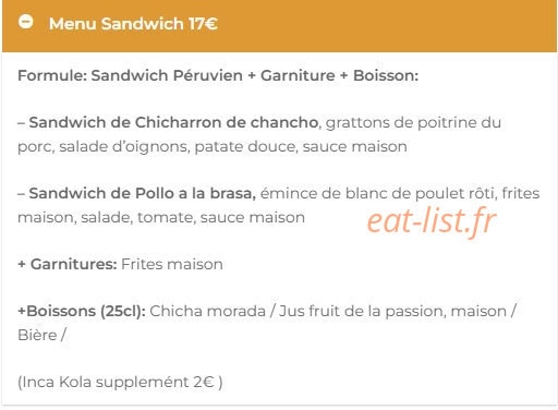 Latino Gourmand — carte page 8