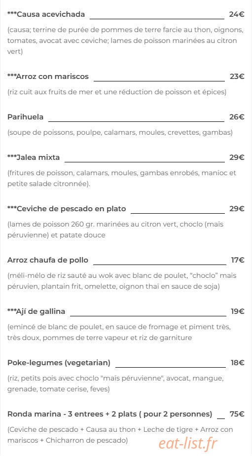 Latino Gourmand — carte page 4