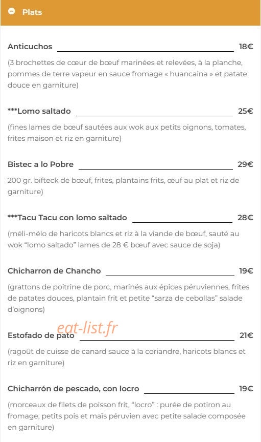 Latino Gourmand — carte page 3