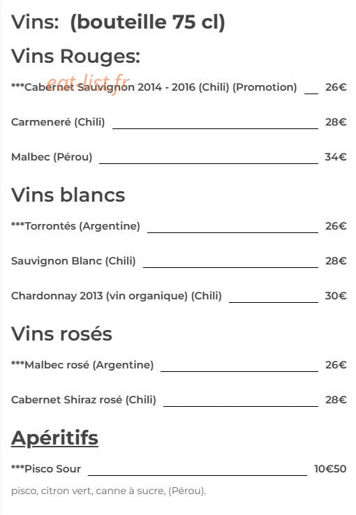 Latino Gourmand — carte page 13