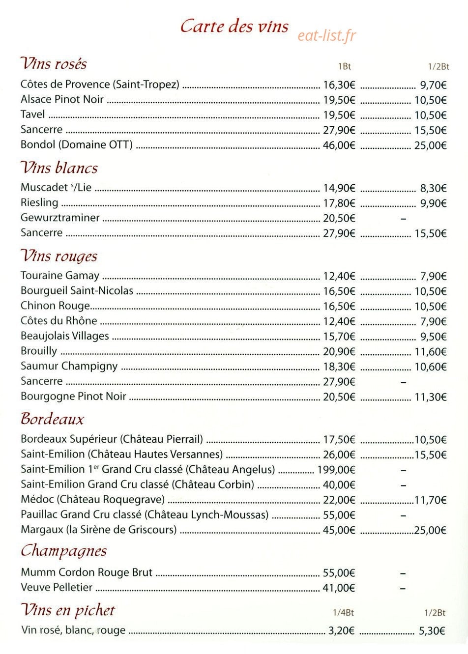 Le Bambou Royal — carte page 12