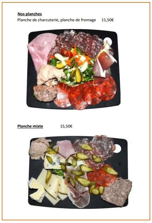 Le Bar Belge — carte page 3