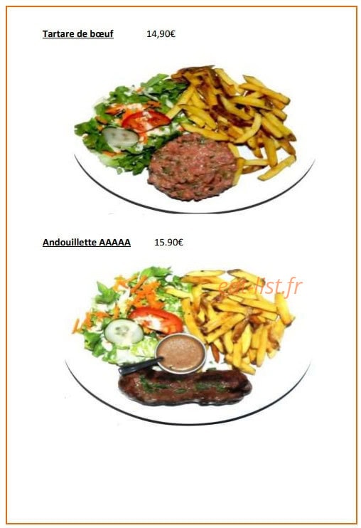 Le Bar Belge — carte page 5