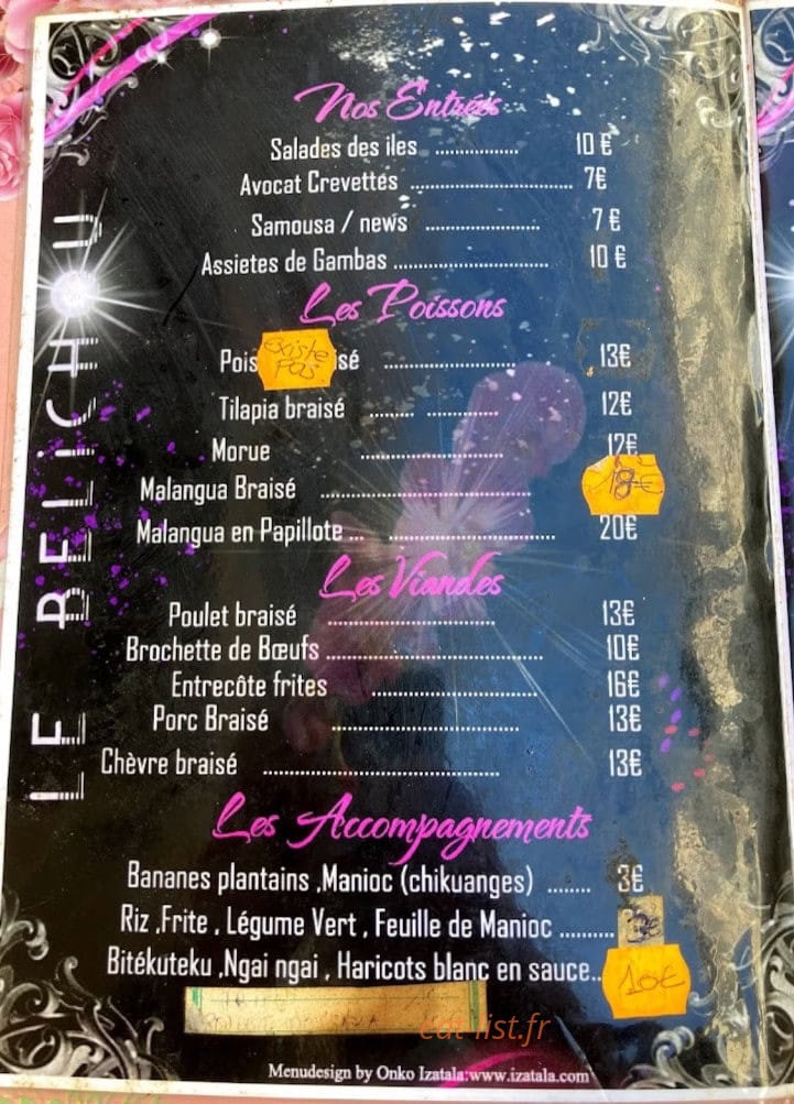 Le Belichou — carte page 1