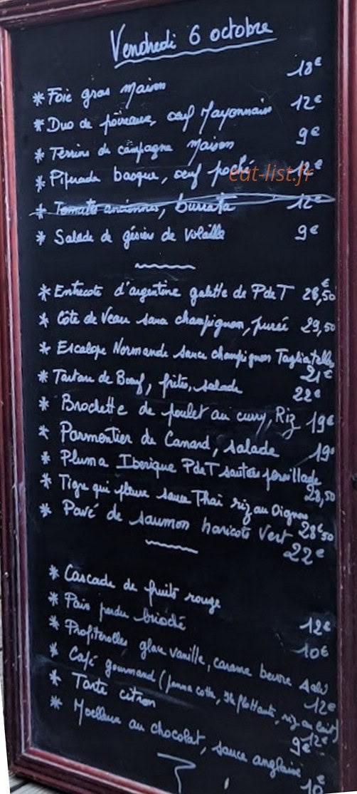 Le Bidou — carte page 1