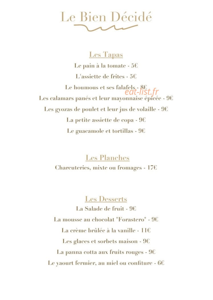 Le Bien Décidé — carte page 2