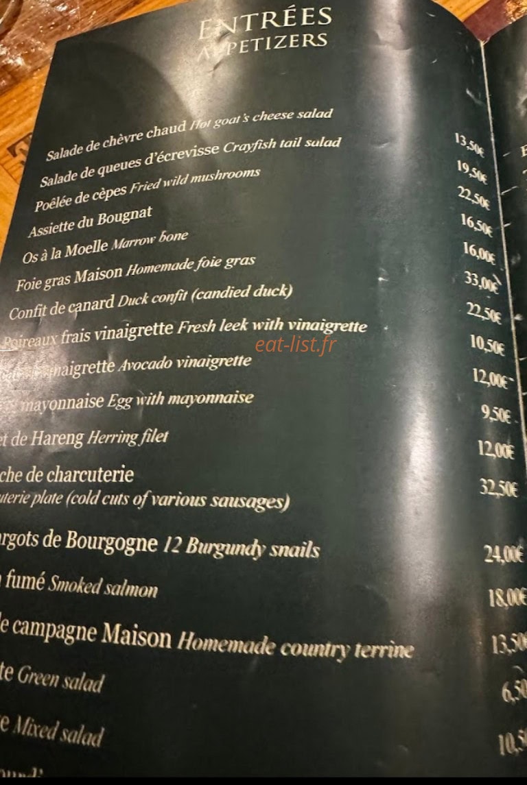 Le Bougnat — carte page 1