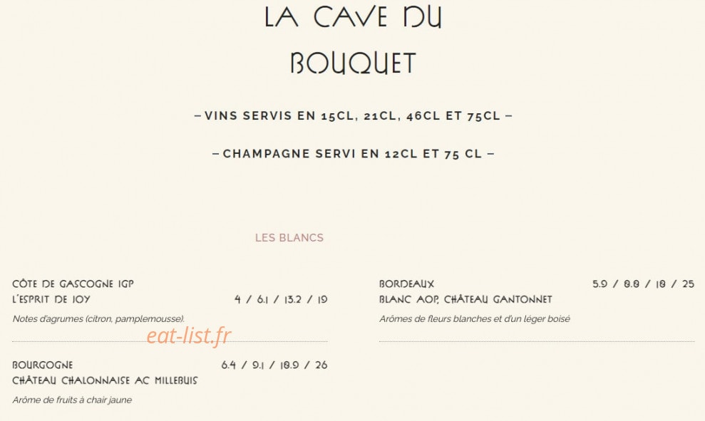 Le Bouquet Wagram — carte page 11