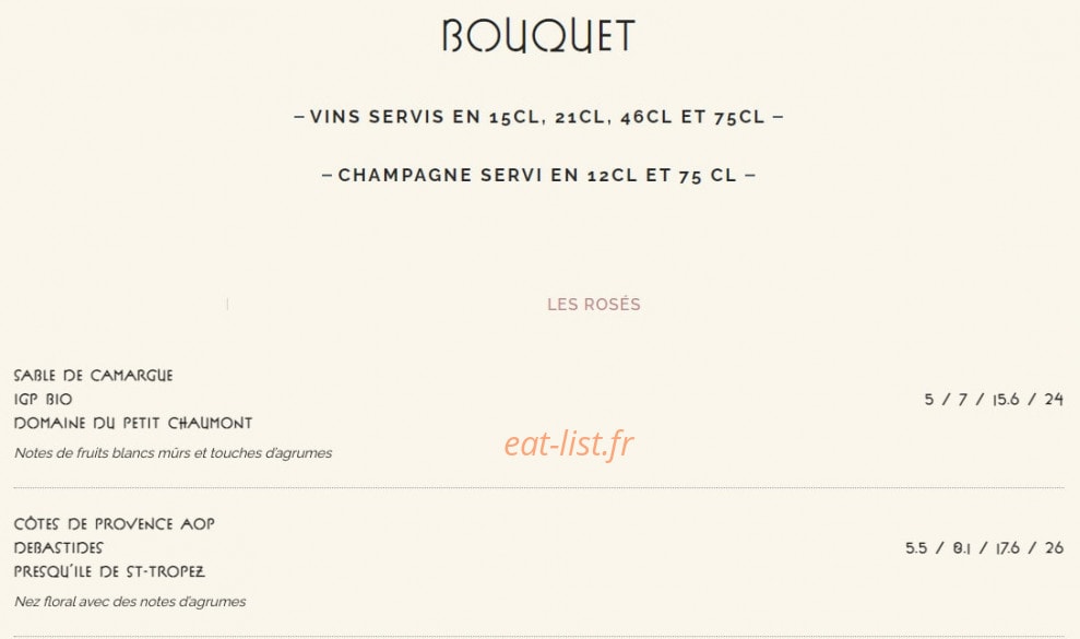 Le Bouquet Wagram — carte page 12