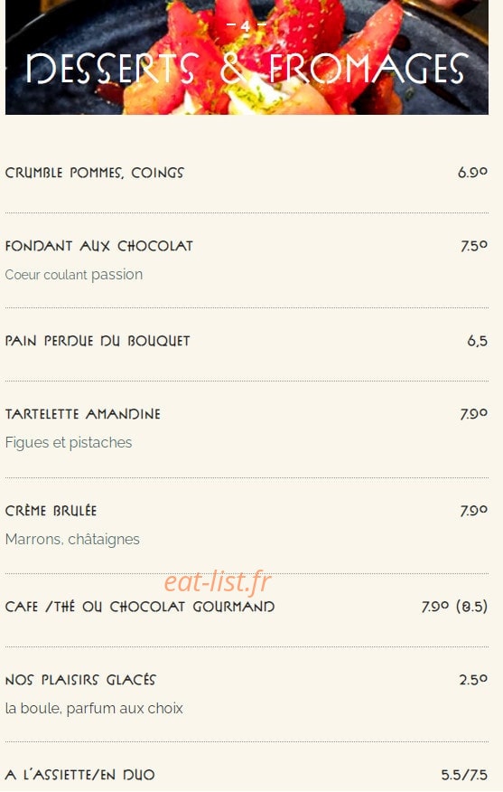 Le Bouquet Wagram — carte page 4