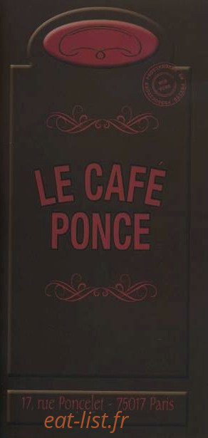 Le Café Ponce — carte page 1