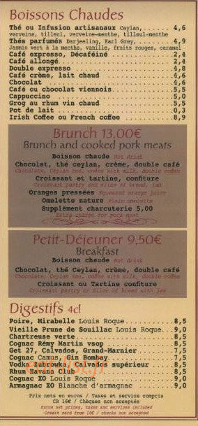 Le Café Ponce — carte page 2