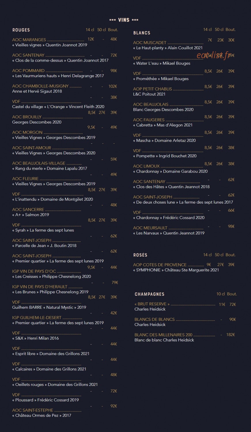 Le Diplomate — carte page 2