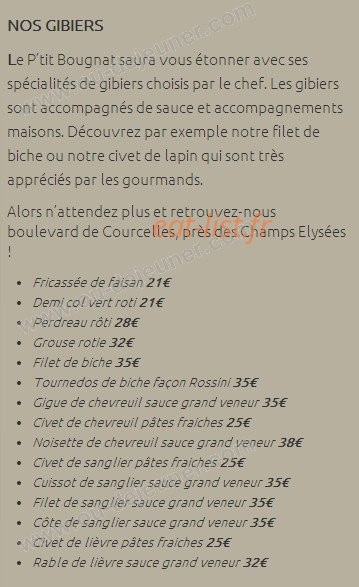 Le p'tit Bougnat — carte page 2