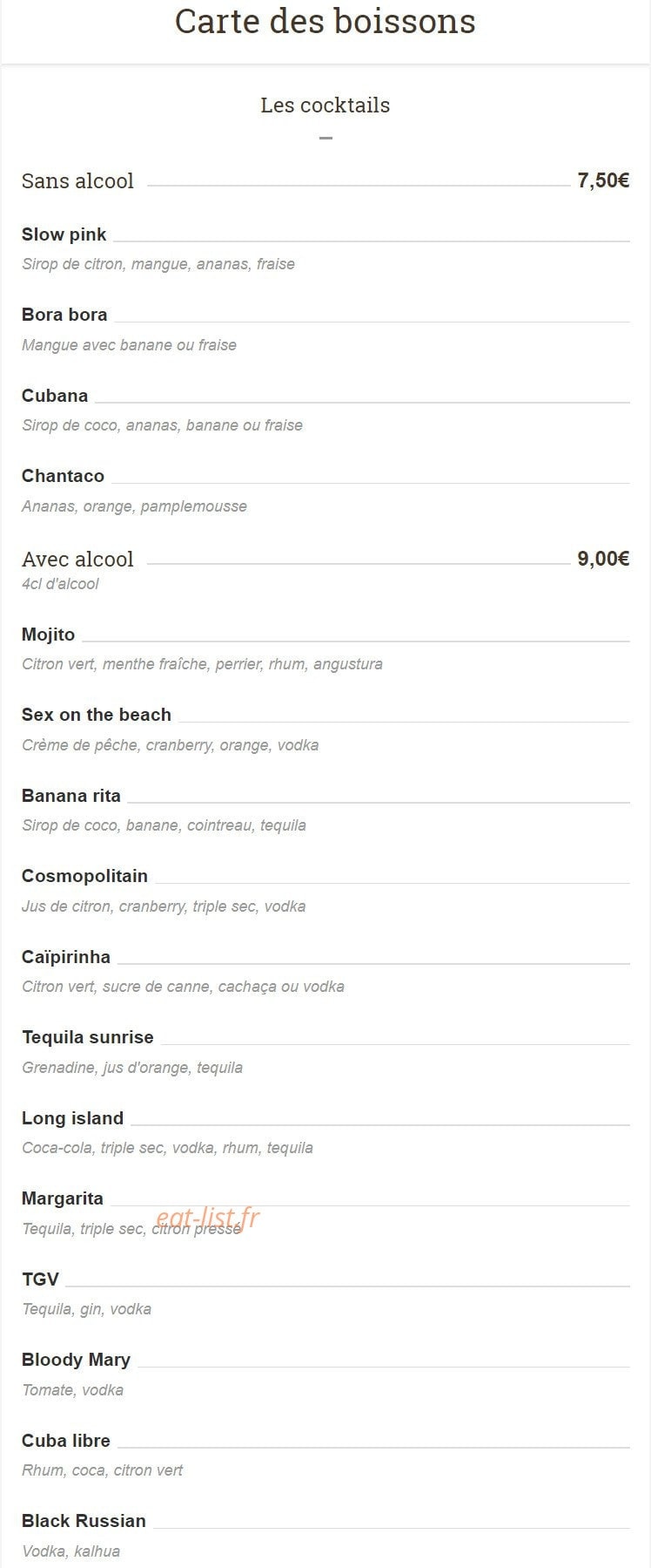 Le P'tit Wagram — carte page 5