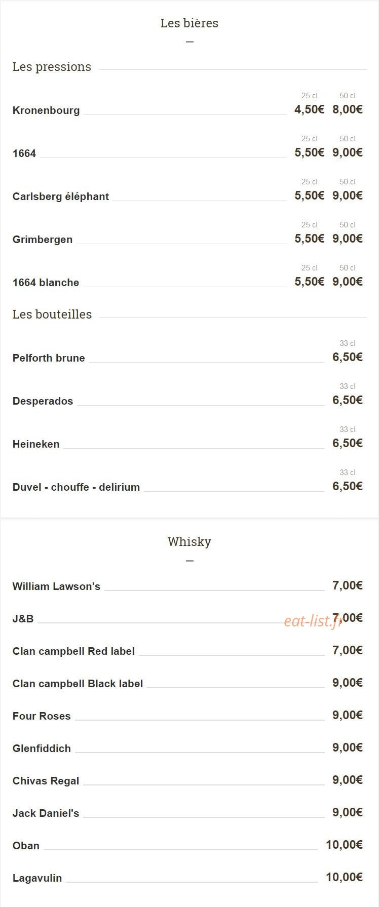 Le P'tit Wagram — carte page 8