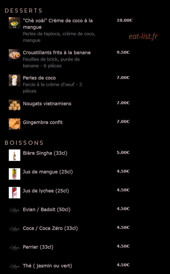 Le Palanquin — carte page 3