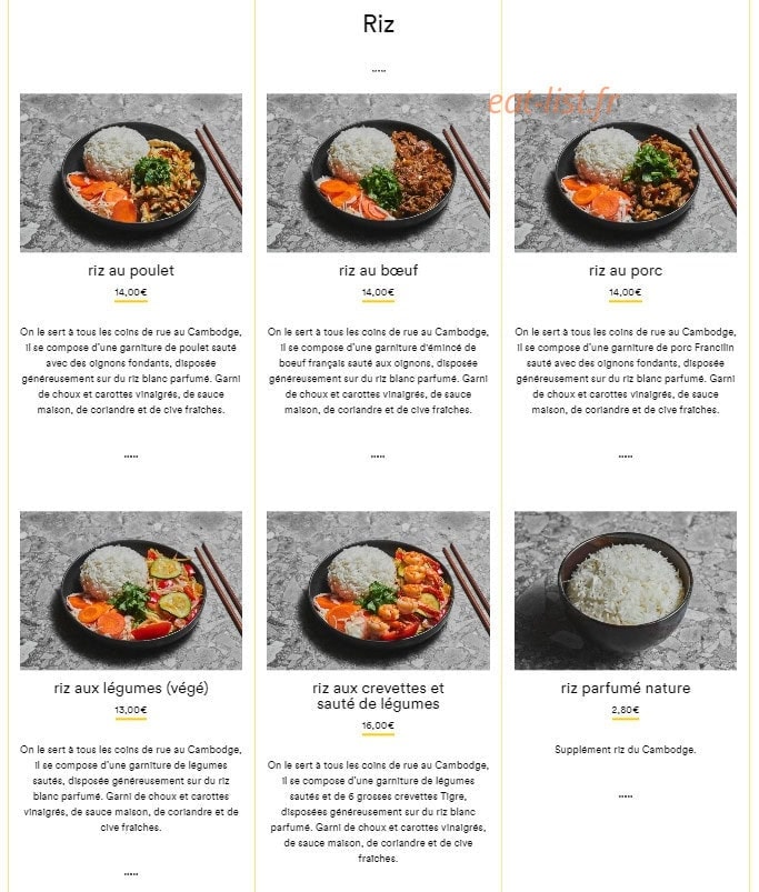 Le Petit Cambodge Môquet — carte page 6