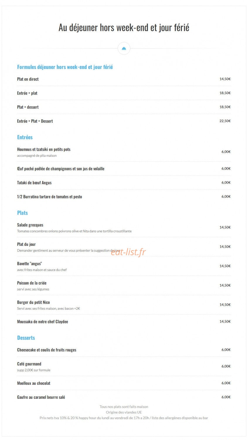Le petit nico — carte page 1