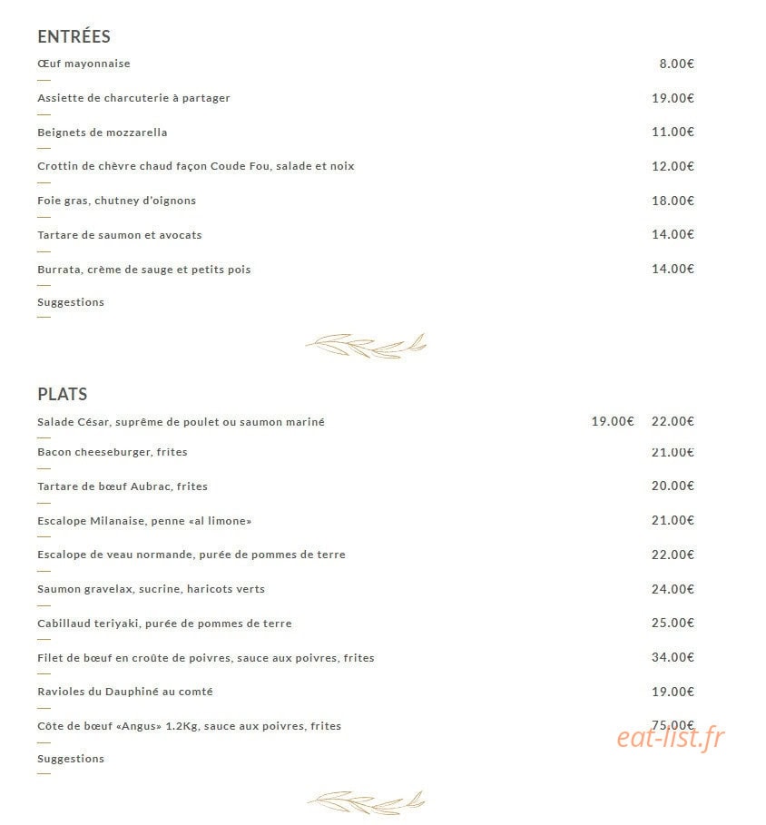Le Petit Parc — carte page 1