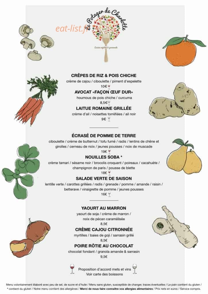 Le Potager de Charlotte — carte page 1