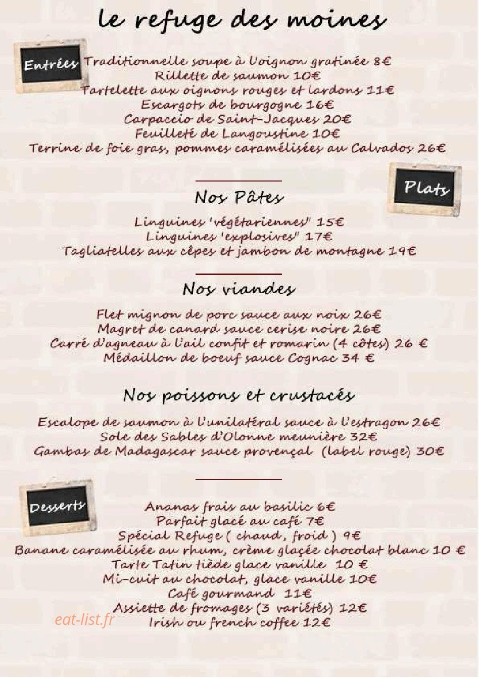 Le refuge des moines — carte page 1