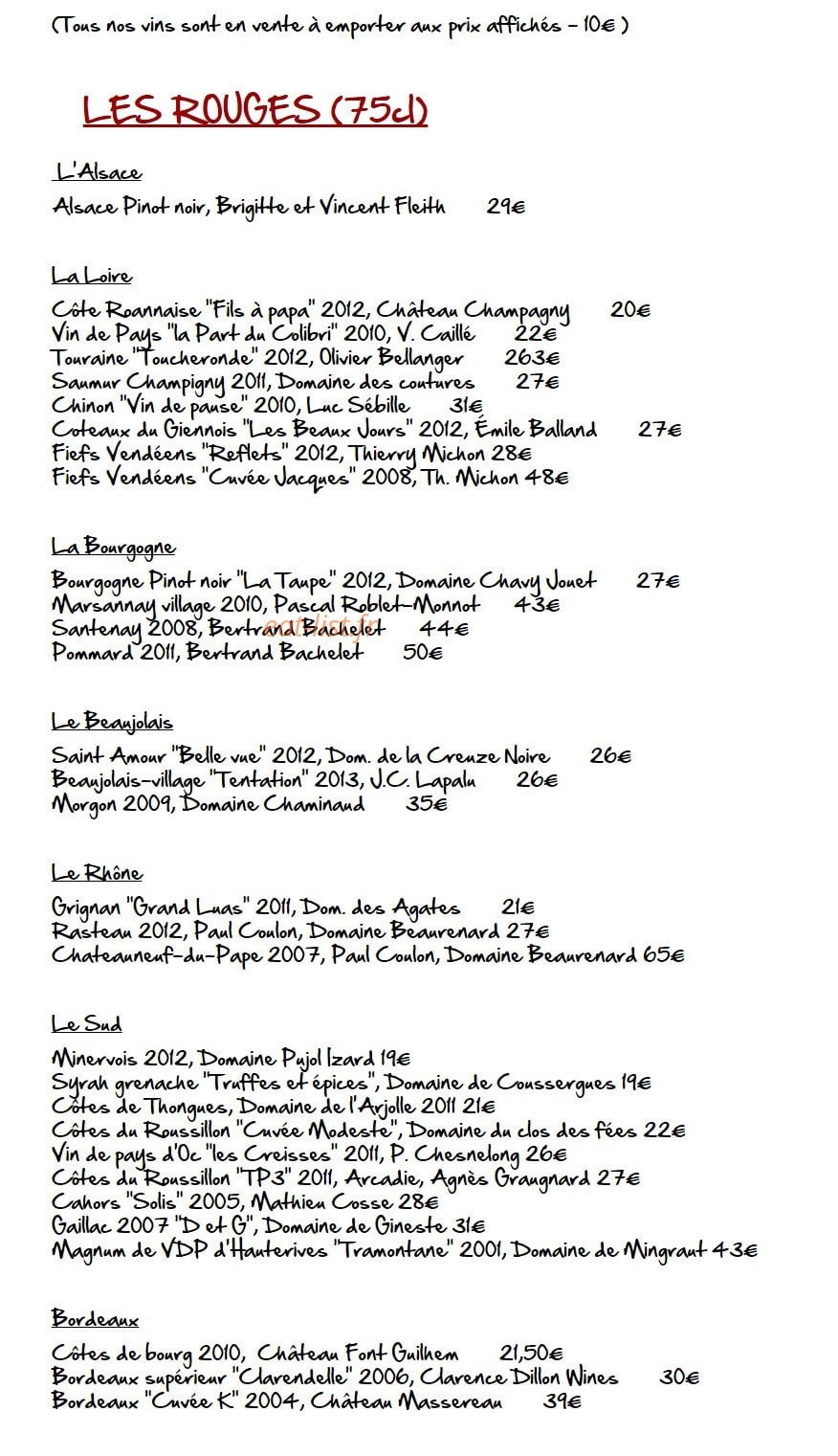 Le Verre Moutarde — carte page 3