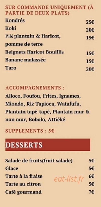 Le Victoria Lounge — carte page 3