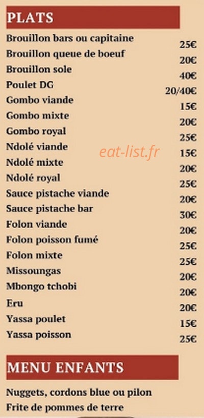 Le Victoria Lounge — carte page 2