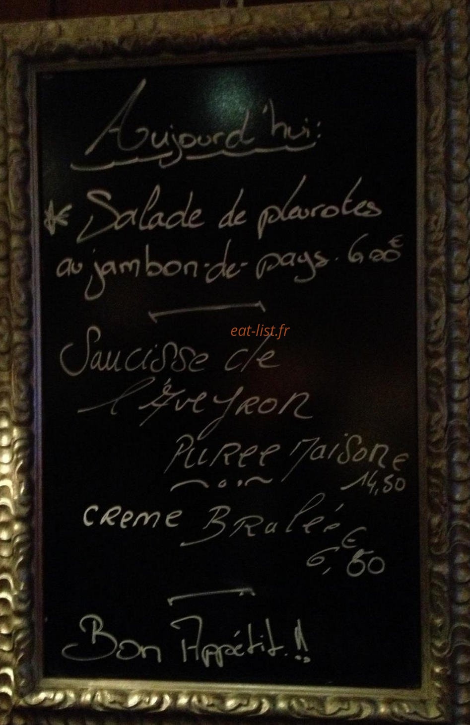 Le Village Café — carte page 1