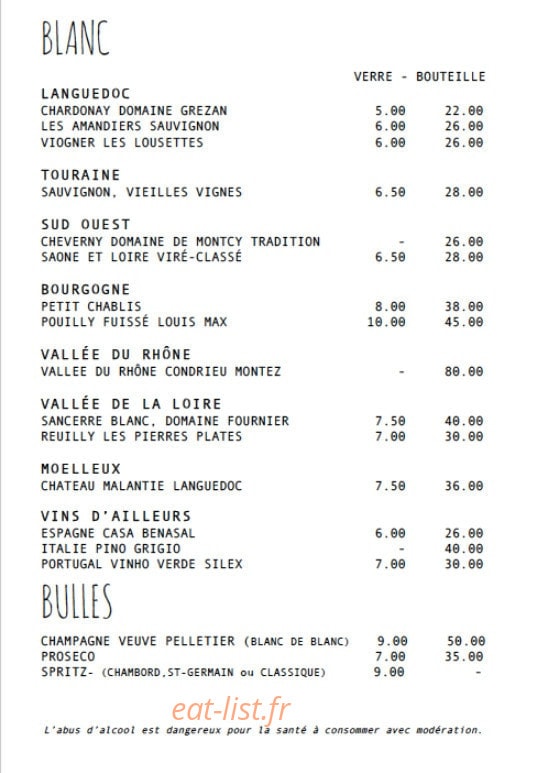 Les Paresseux — carte page 4