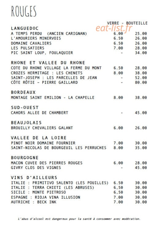 Les Paresseux — carte page 3