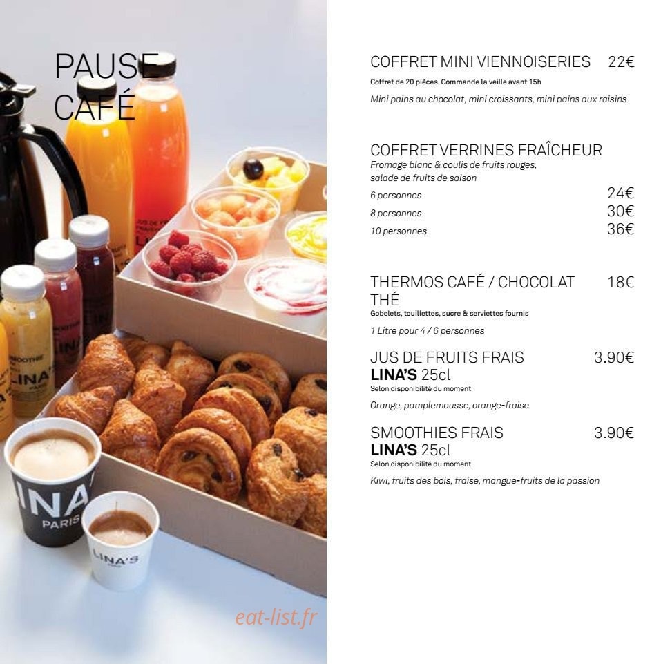 Lina's — carte page 8