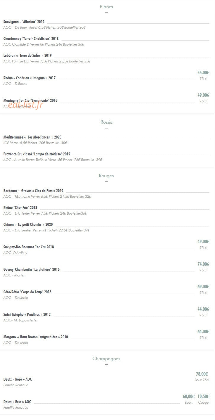 Lou Bistrot — carte page 3