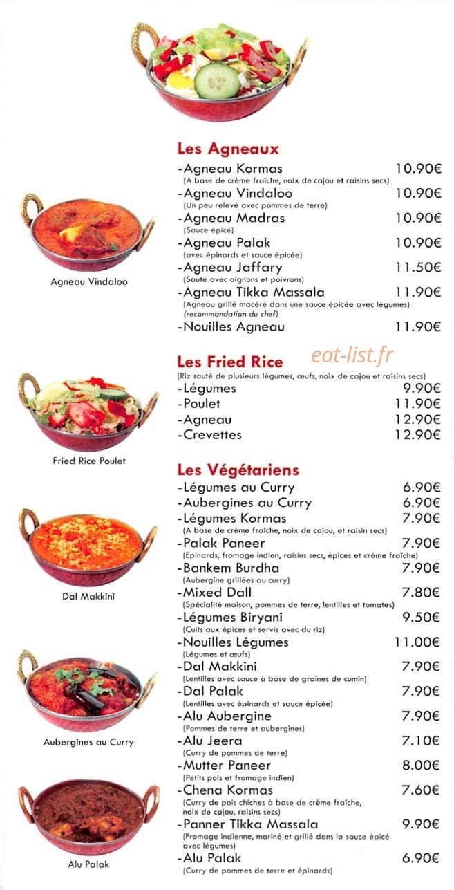 Maharaja — carte page 6
