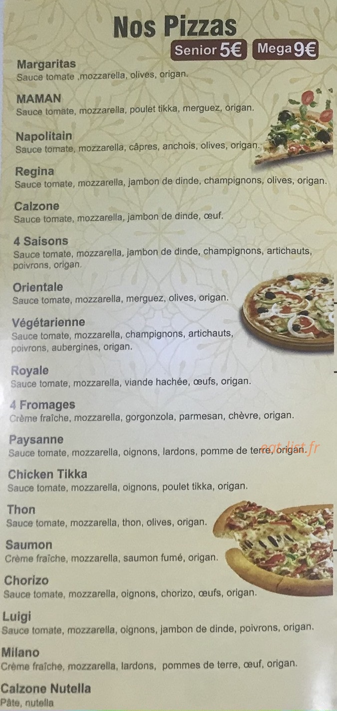 Maman Pizza & Crêpes — carte page 2