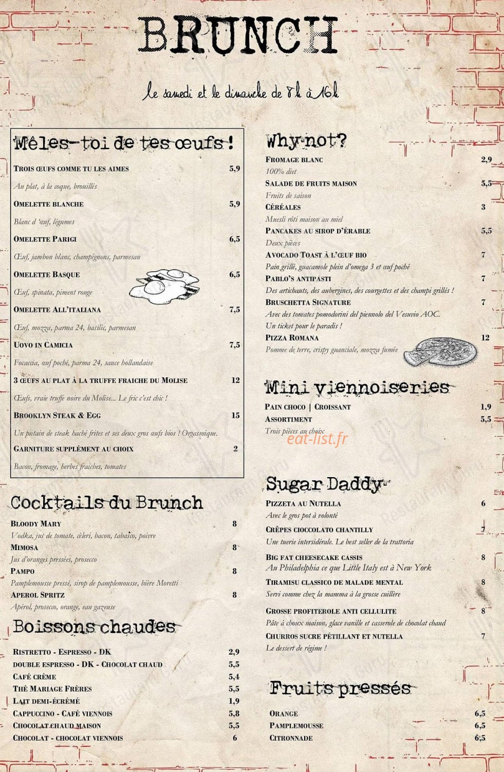 Manhattan Terrazza — carte page 1